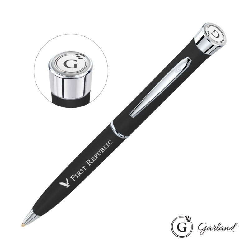 Garland®-Color-Matte-Twist-Ballpoint-Pen-Chrome-GAR103-BCG Custom Garland® Color Matte Twist Ballpoint Pen - Chrome