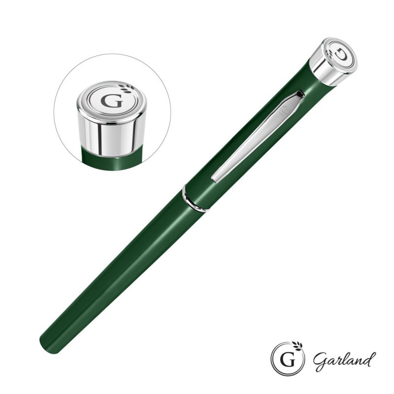 Custom Garland® Color Rollerball Pen - Chrome Accent - 9