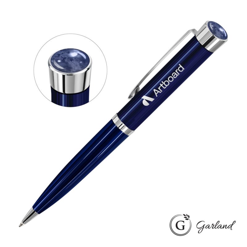 Custom Garland® Executive Color Aura Ballpoint Pen - Chrome - 2