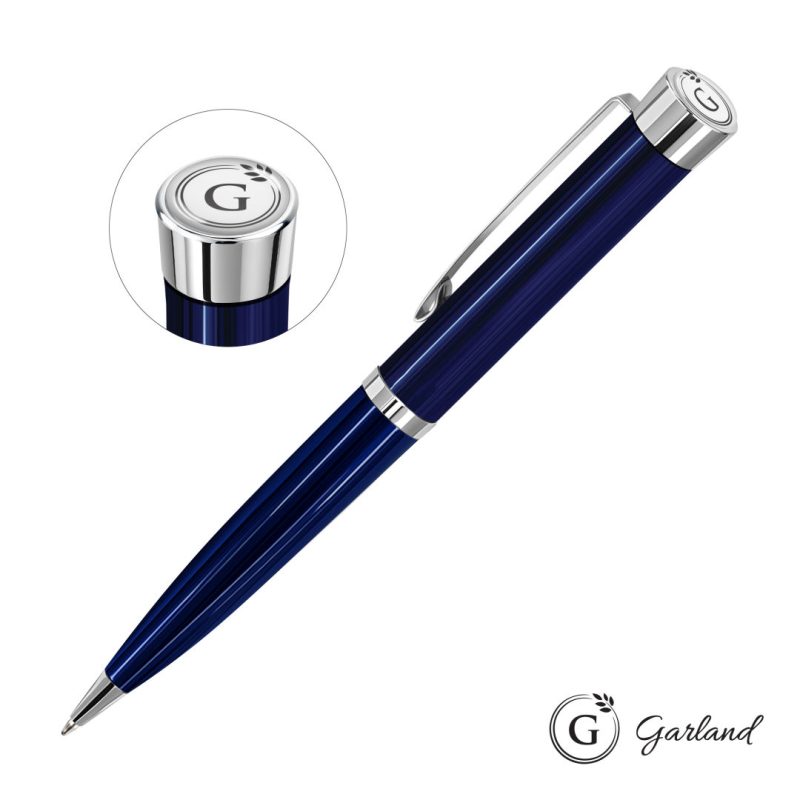 Custom Garland® Executive Color Ballpoint Twist Pen - Chrome - 7