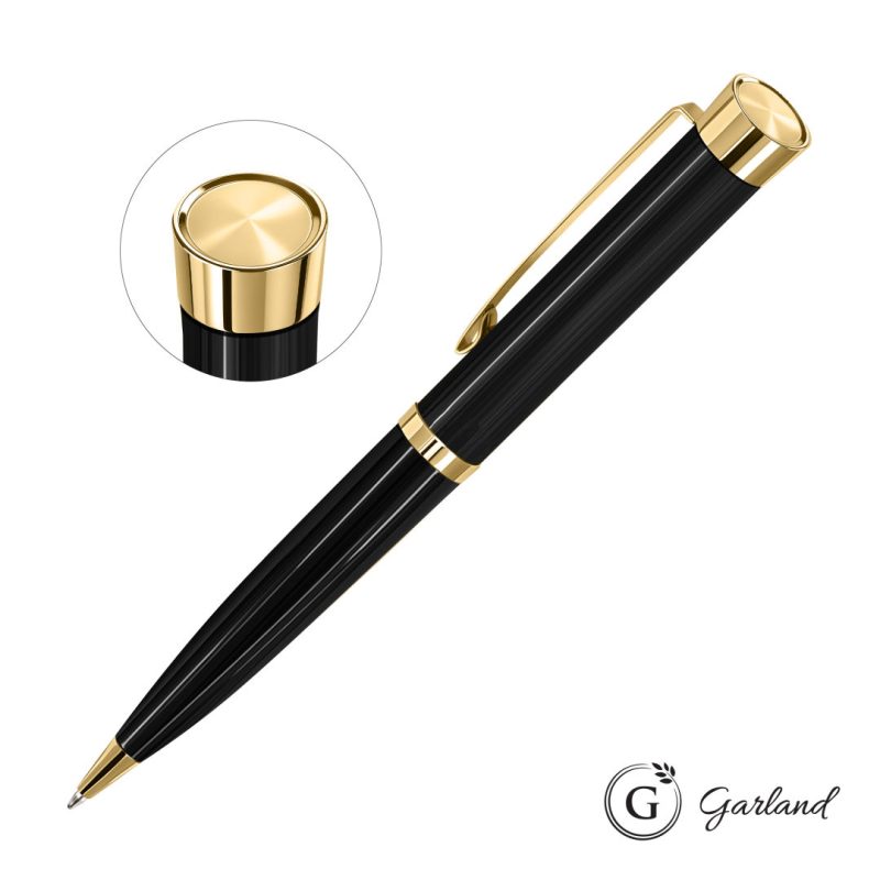 Custom Garland® Executive Color Custom Emblem Ballpoint Pen - Gold - 4