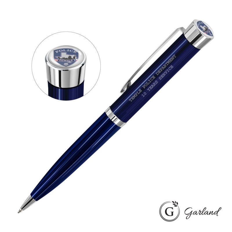 Custom Garland® Executive Custom Color Ballpoint Twist Pen - Chrome - 3