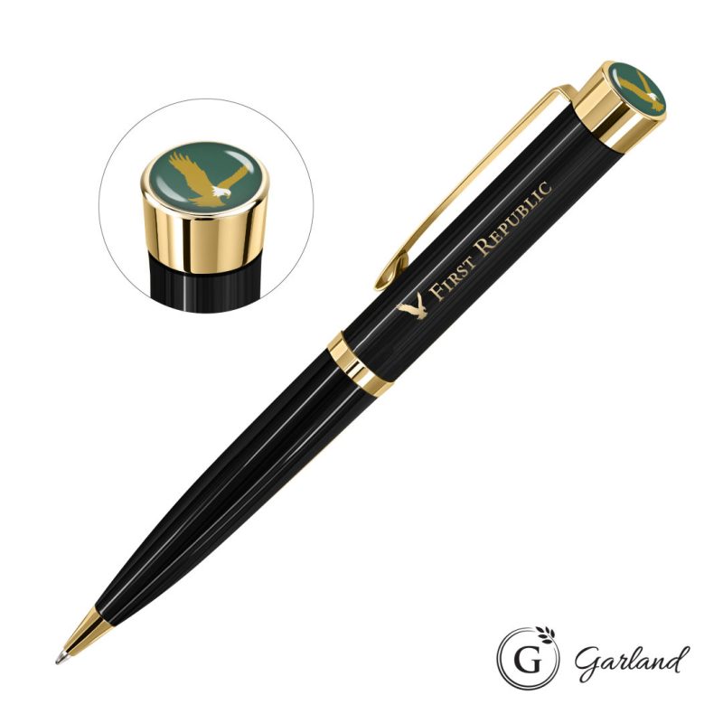 Custom Garland® Executive Custom Color Ballpoint Twist Pen - Gold