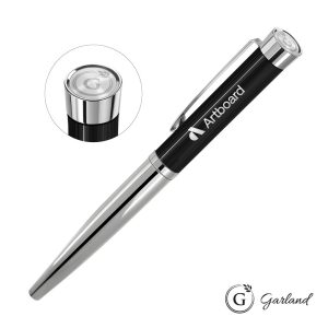 Custom Garland® Executive Emblem Monogram Rollerball Pen - Chrome