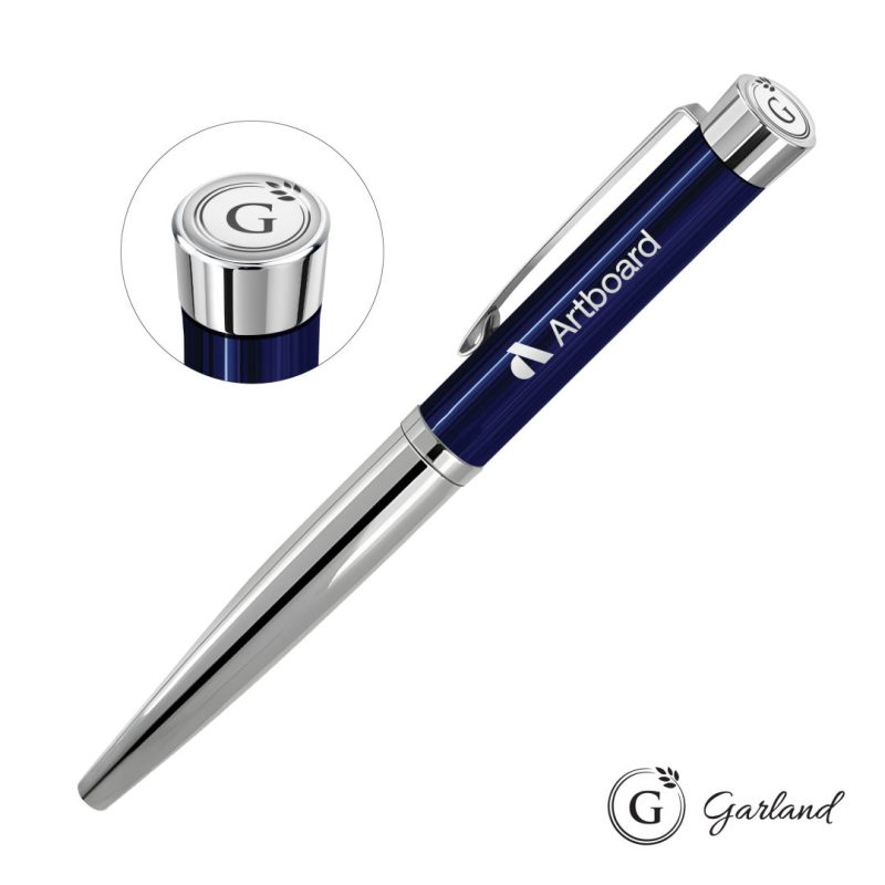 Custom Garland® Executive Monogram Empire Felt Tip Pen - Chrome - 2