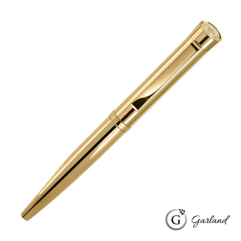 Custom Garland® Executive Signature Cust Emblem Rollerball Pen Gold - 2