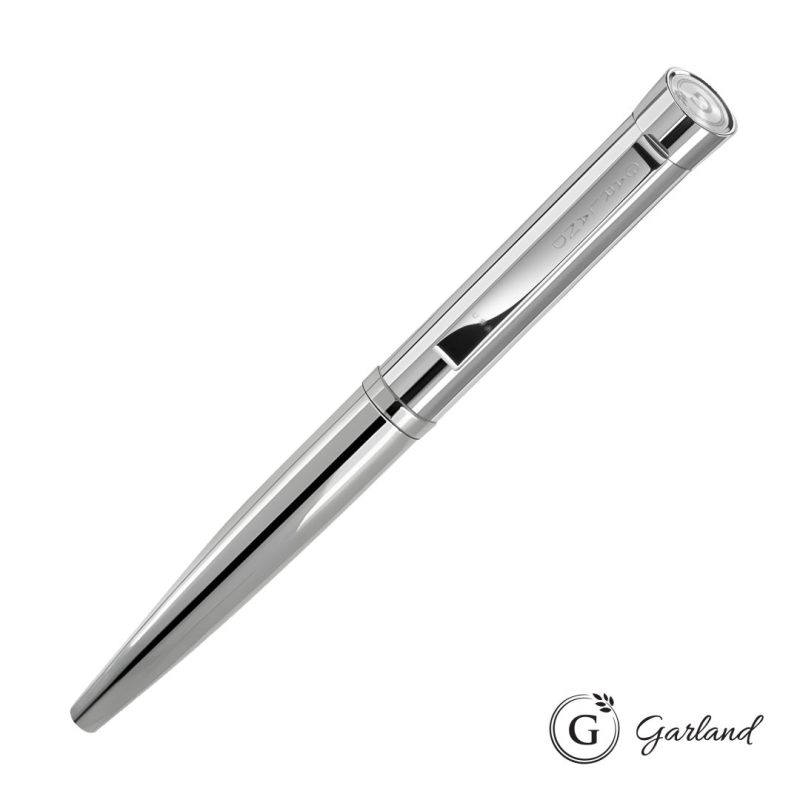 Custom Garland® Executive Signature Emblem Rollerball Pen - Chrome - 2