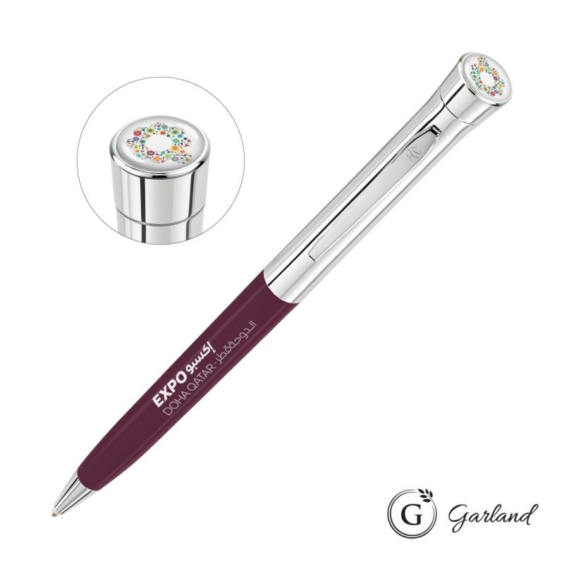 Custom Garland® Founders Custom Ballpoint Pen - Chrome - 3