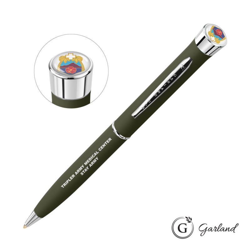 Custom Garland® Freedom Custom Ballpoint Pen - Chrome Accent - 4