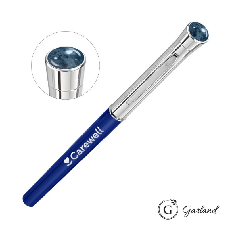 Custom Garland® Monogram Aura Empire Felt Tip Pen - Chrome Accent - 2