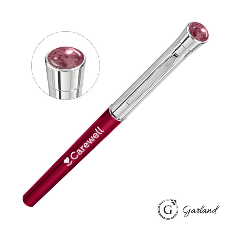 Custom Garland® Monogram Aura Empire Felt Tip Pen - Chrome Accent - 3