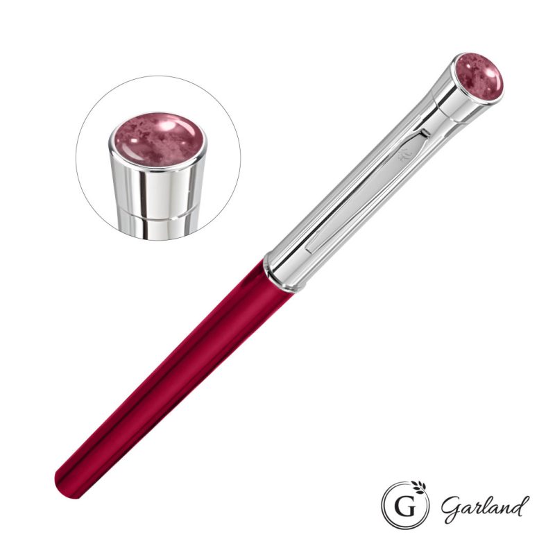 Custom Garland® Monogram Aura Empire Felt Tip Pen - Chrome Accent - 8