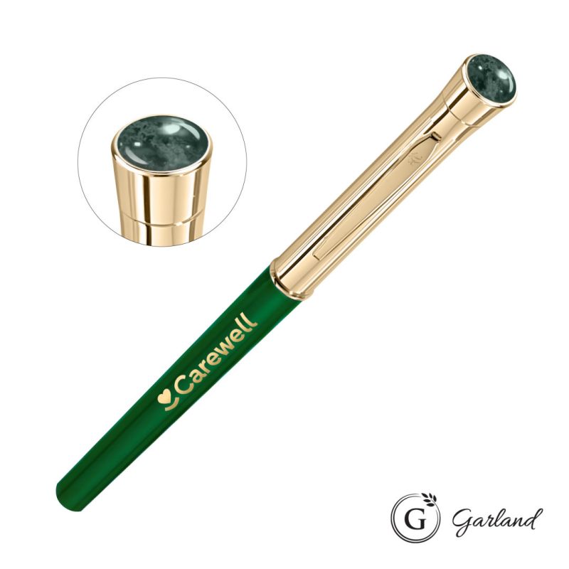 Custom Garland® Monogram Aura Empire Felt Tip Pen - Gold Accent - 4