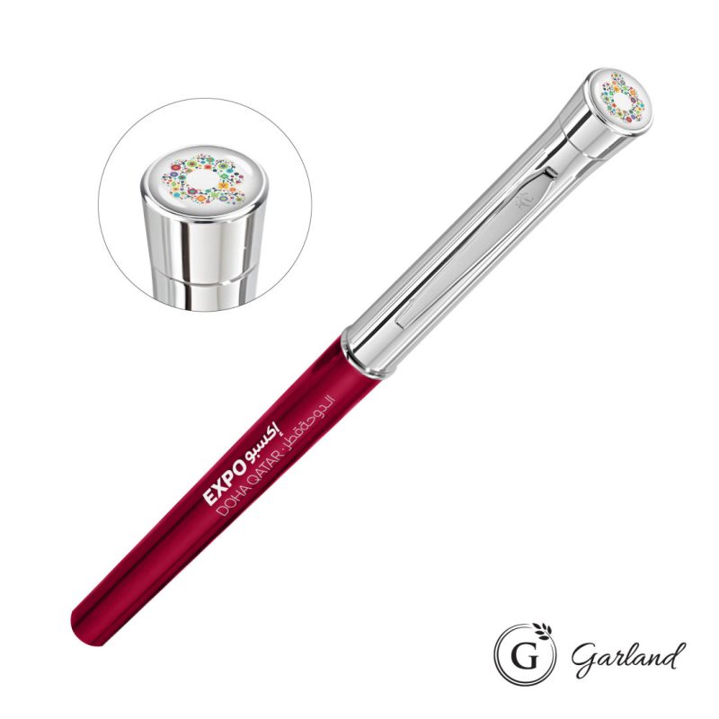 Custom Garland® Monogram Custom Rollerball Pen - Chrome - 3