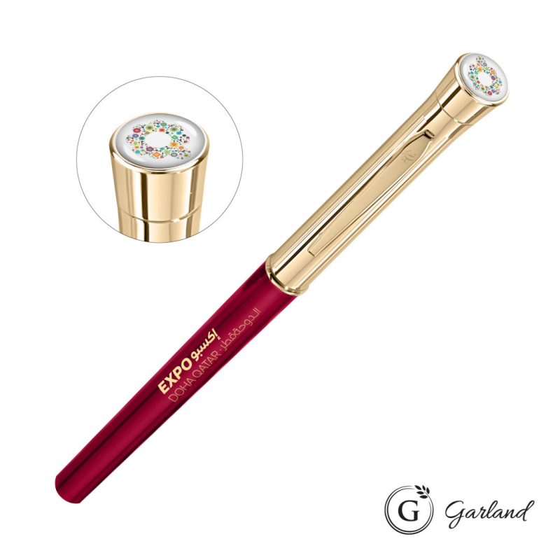 Custom Garland® Monogram Custom Rollerball Pen - Gold - 3