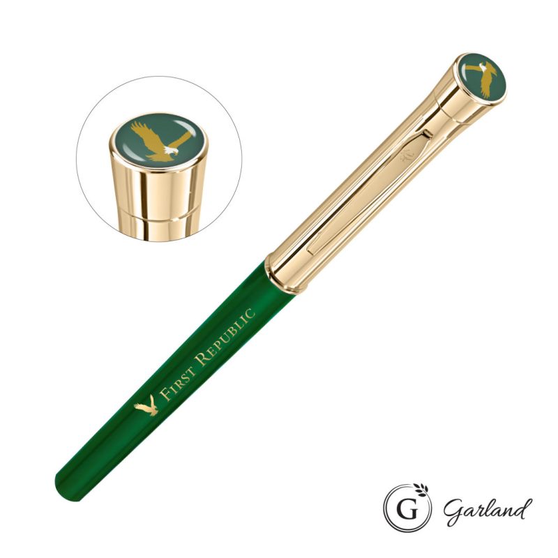 Custom Garland® Monogram Custom Rollerball Pen - Gold - 4