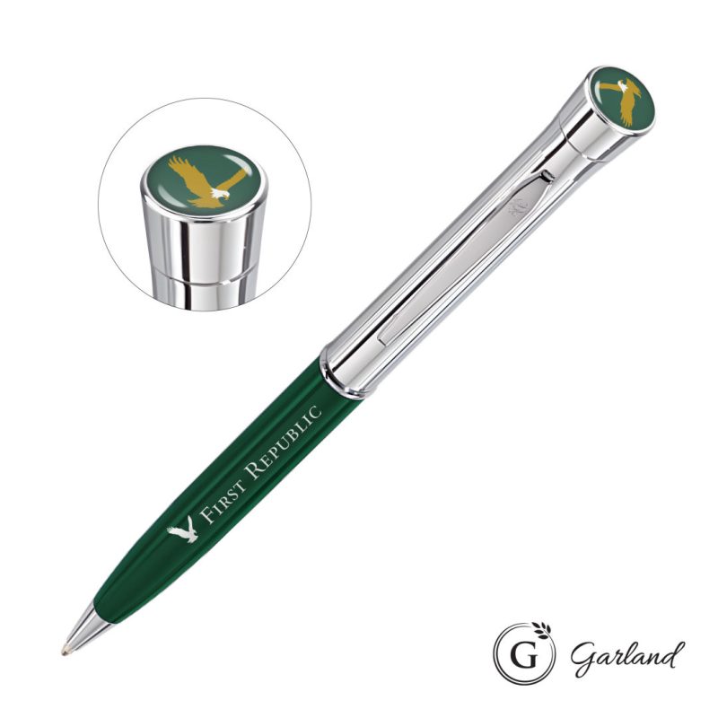 Custom Garland® Monogram Custom Twist Ballpoint Pen - Chrome - 4