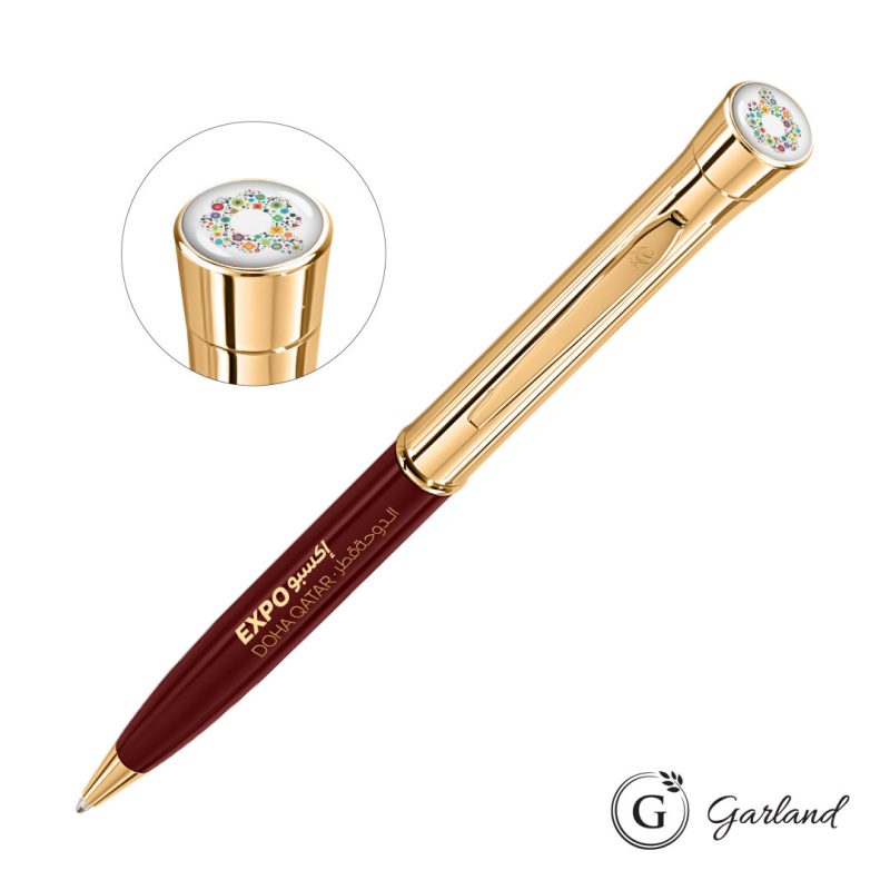 Custom Garland® Monogram Custom Twist Ballpoint Pen - Gold - 3