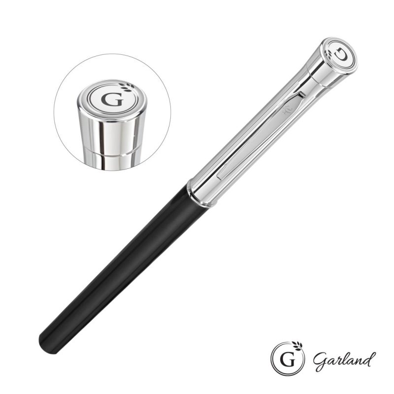 Custom Garland® Monogram Empire Felt Tip Pen - Chrome Accent - 6