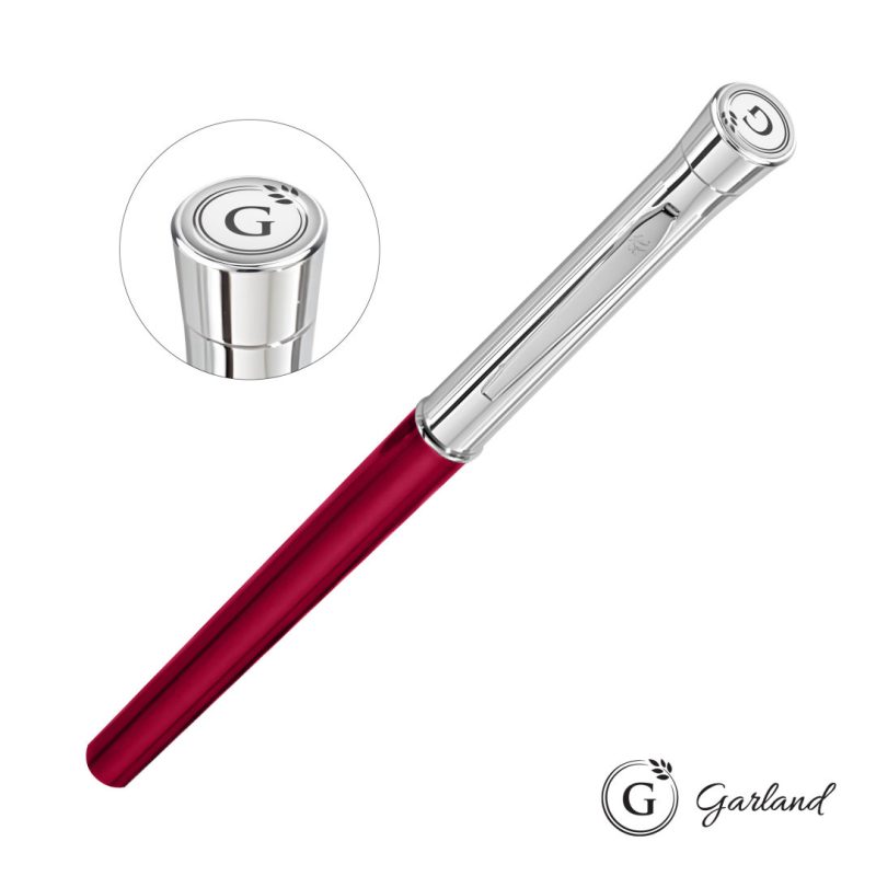 Custom Garland® Monogram Empire Felt Tip Pen - Chrome Accent - 8