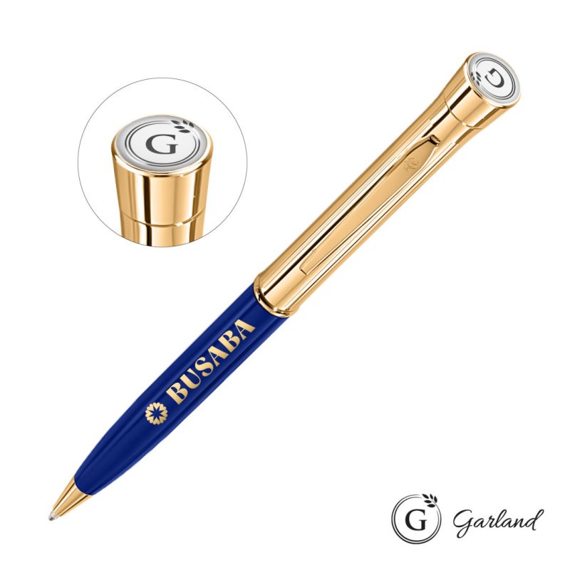 Custom Garland® Monogram Twist Ballpoint Pen - Gold - 2