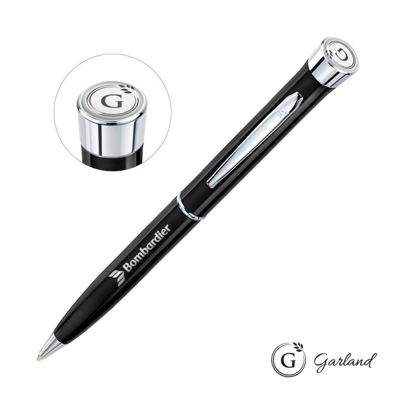 Garland®-Patriot-Ballpoint-Twist-Pen-Chrome-Accent-GAR118-BCG Custom Garland® Patriot Ballpoint Twist Pen - Chrome Accent