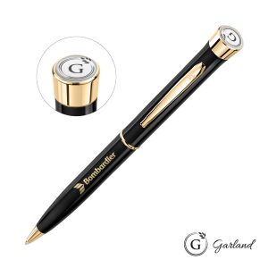 Custom Garland® Patriot Ballpoint Twist Pen - Gold Accent