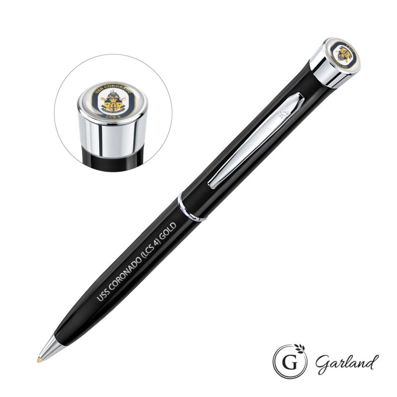 Garland®-Patriot-Custom-Ballpoint-Twist-Pen-Chrome-Accent-GAR118-BCC Custom Garland® Patriot Custom Ballpoint Twist Pen - Chrome Accent