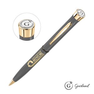 Custom Garland® Recycled Ballpoint Twist Pen - Gold Accent