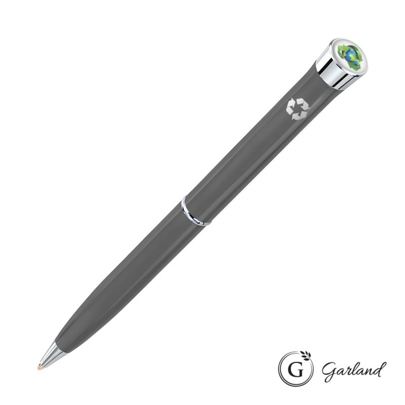 Custom Garland® Recycled Custom Ballpoint Twist Pen - Chrome Accent - 6