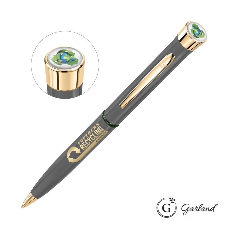 Custom Garland® Recycled Custom Ballpoint Twist Pen - Gold Accent - 4