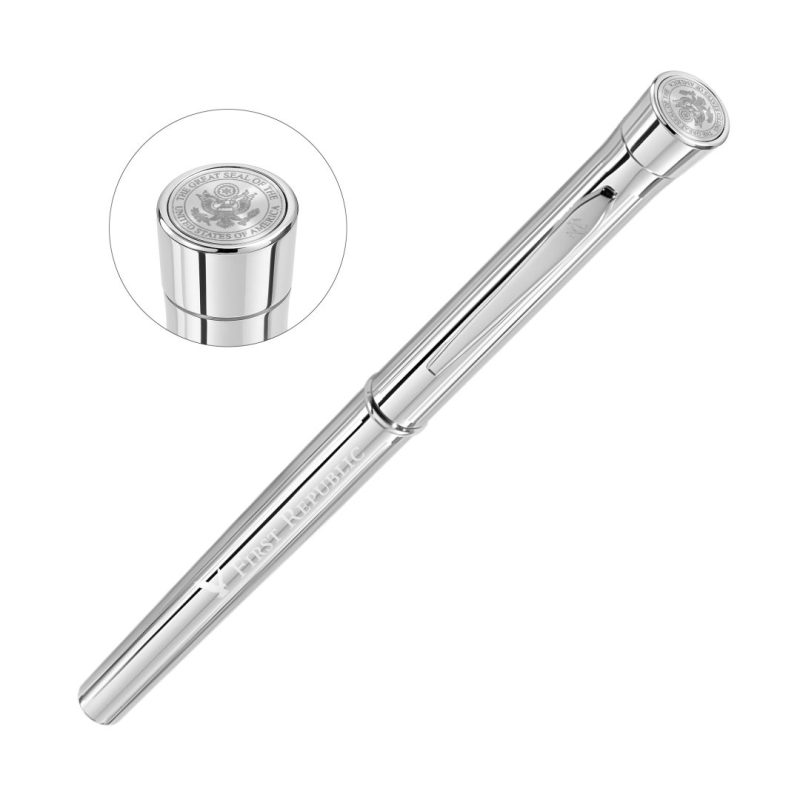 Custom Garland® Signature Custom Emblem Rollerball Pen - Chrome