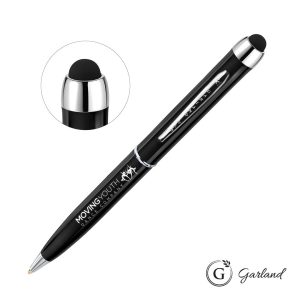 Custom Garland® Stylus High Gloss Ballpoint Twist Pen - Chrome