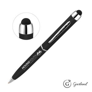 Custom Garland® Stylus Matte Ballpoint Twist Pen - Chrome Accent