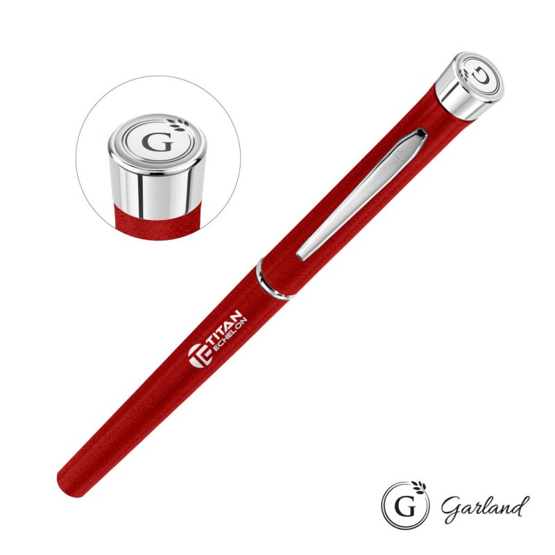 Custom Garland® Tactical Textured Rollerball Pen - Chrome - 3