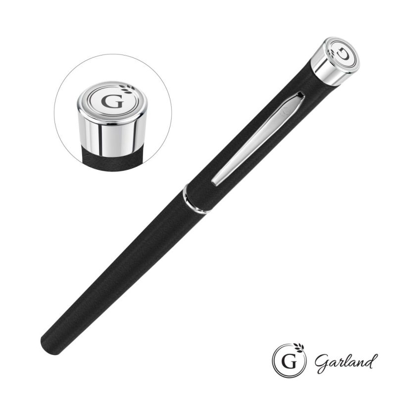Custom Garland® Tactical Textured Rollerball Pen - Chrome - 4