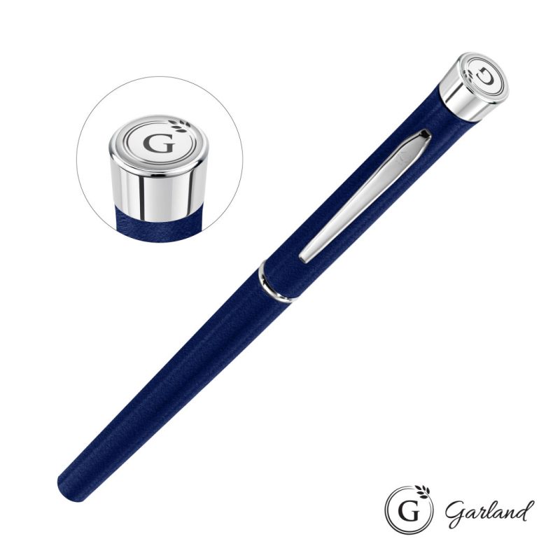 Custom Garland® Tactical Textured Rollerball Pen - Chrome - 5