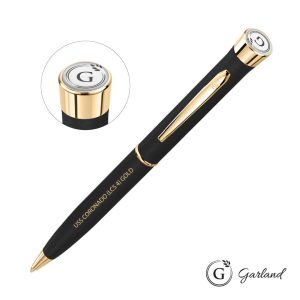 Custom Garland® Tactical Textured Twist Ballpoint Pen - Gold Accent