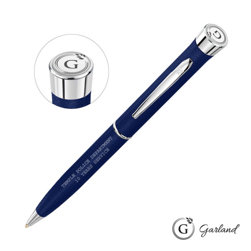 Custom Garland® Tactical Textured Twist Pen - Chrome - 2