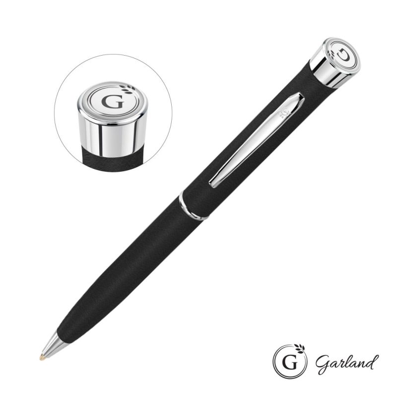 Custom Garland® Tactical Textured Twist Pen - Chrome - 4
