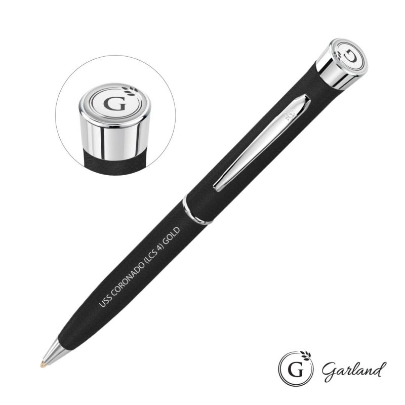 Garland®-Tactical-Textured-Twist-Pen-Chrome-GAR106-BCG Custom Garland® Tactical Textured Twist Pen - Chrome