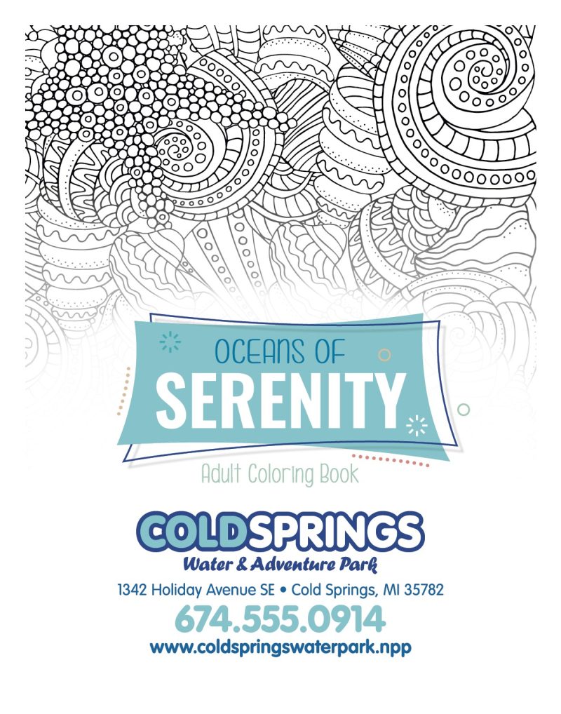 Custom Good Value™ Oceans of Serenity Adult Coloring Book - 1