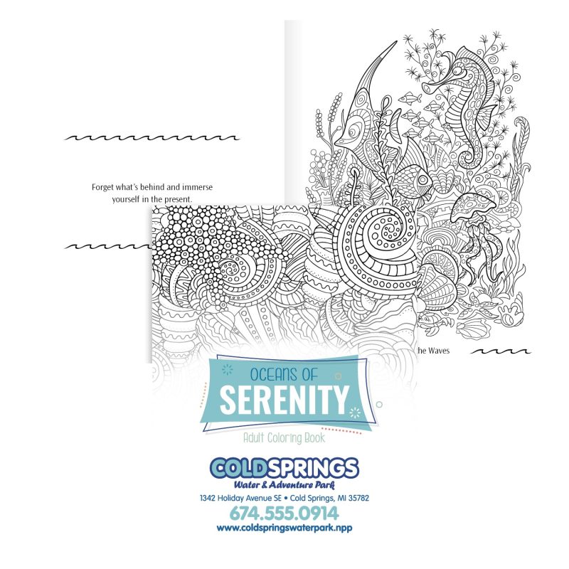 Custom Good Value™ Oceans of Serenity Adult Coloring Book