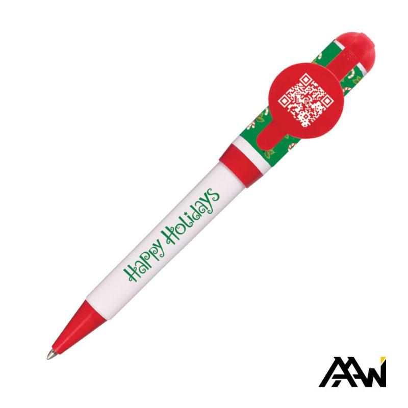 Custom Jumbo QR Billboard Twist Pen - Decorated Cap - 2