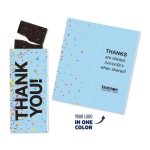 Custom One Color Foil-Stamped Stock Gratitude Sweeter Cards with Sea Salt Caramel Chocolate Bar