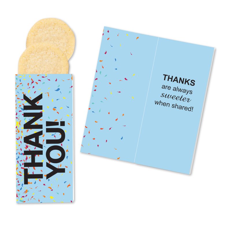 Custom One Color Foil-Stamped Stock Gratitude Sweeter Cards with Sugar Cookies - 1