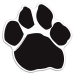 Custom Paw Print Car Sign Magnet - 1