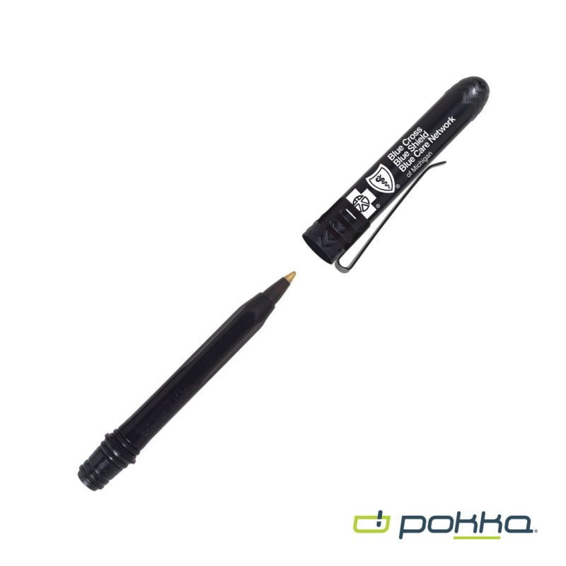 Pokka®-Pocket-Pen-wClip-POK103 Custom Pokka® Pocket Pen w/Clip