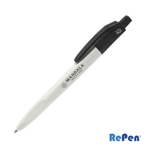 Custom RePen® Squared White w/Translucent Clicker rPET Pen