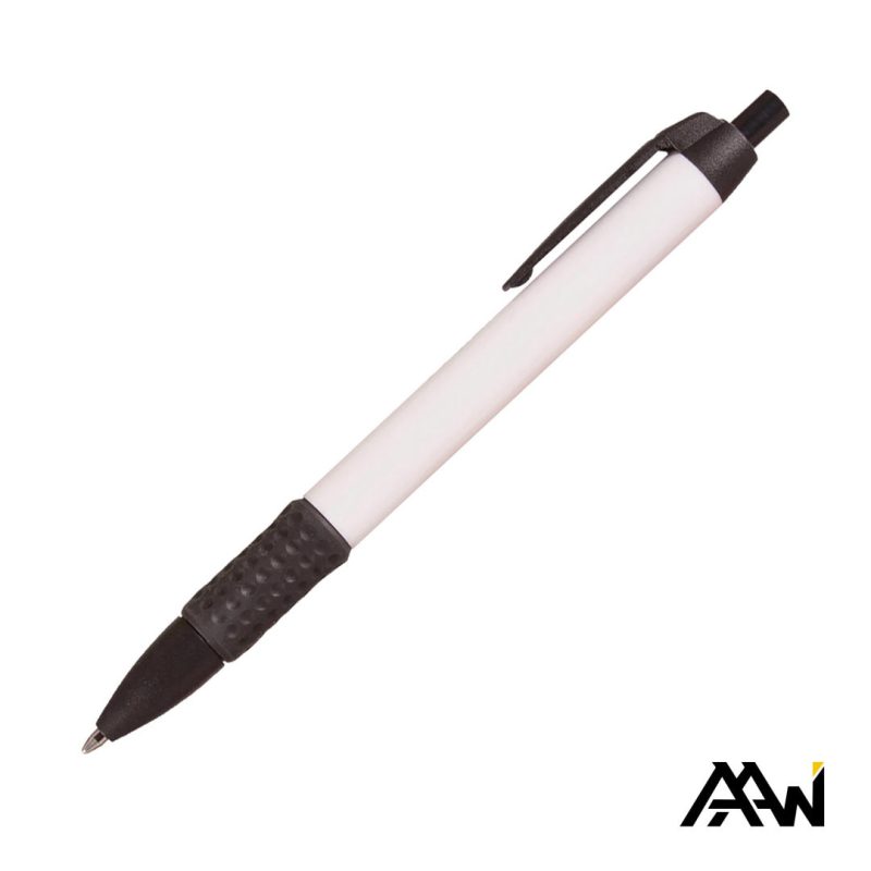 Custom Widebody Grip Pen Glossy White Barrel - Matte - 1